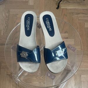 Cordani Women's Navy Slide Sandals sz41/10